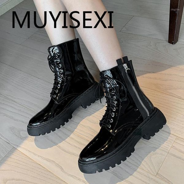 boots full grain leather round toe 4cm med heels cross-tied lace up metal zip handsome girl keep warm cozy ankle mmm16 muyisexi1, Black
boots full grain leather round toe 4cm med heels cross-tied lace up metal zip handsome girl keep warm cozy ankle mmm16 muyisexi1, Black