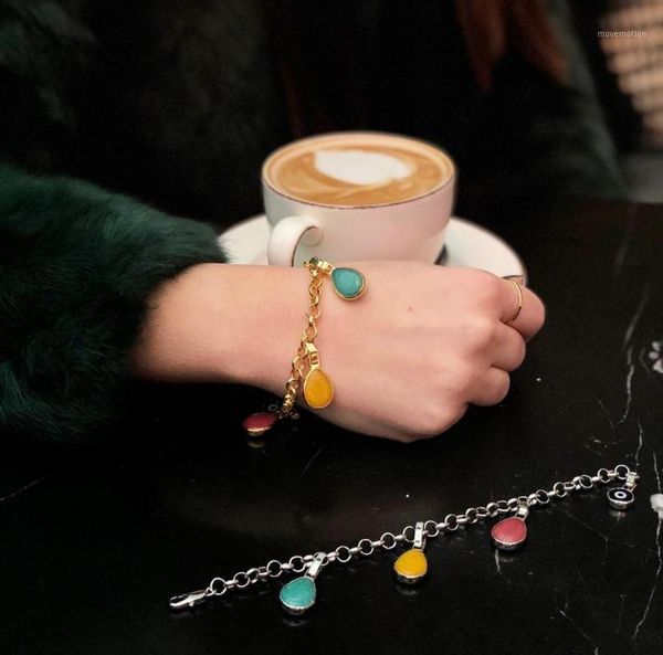 gulce dereli, 4 (four) natural stone charm bracelet, chain bracelets, charm bracelets, gift box, gold/silver plated1, Golden;silver
gulce dereli, 4 (four) natural stone charm bracelet, chain bracelets, charm bracelets, gift box, gold/silver plated1, Golden;silver