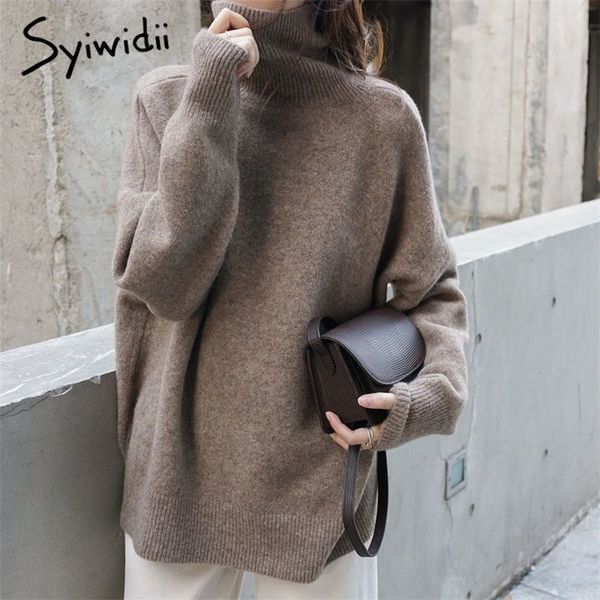 syiwidii woman sweaters turtleneck fall spring pullovers batwing sleeve cashmere knitted korean black khaki winter new 201221, White;black
syiwidii woman sweaters turtleneck fall spring pullovers batwing sleeve cashmere knitted korean black khaki winter new 201221, White;black