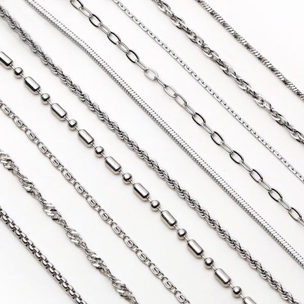 chain necklaces for women stainless steel rolo wheat box snake beads chains mens necklace classic 18-24inch 22883, Silver
chain necklaces for women stainless steel rolo wheat box snake beads chains mens necklace classic 18-24inch 22883, Silver