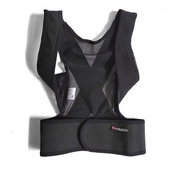 back support adjustable brace shoulder protector belt posture corrector men women gym fitness care guard strap1, Black;blue
back support adjustable brace shoulder protector belt posture corrector men women gym fitness care guard strap1, Black;blue