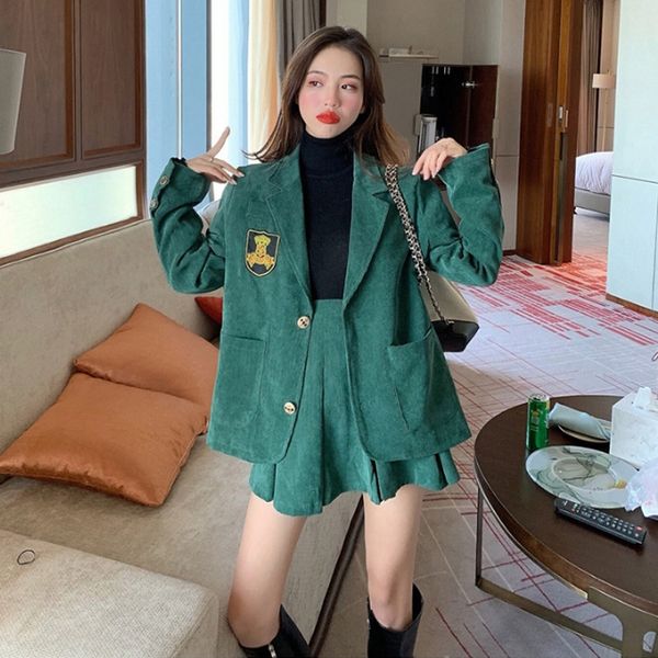 spring 2020 women's corduroy thick ins temperament blazer pleated skirtwick pleated skirt skirt two piece suit ex0py, Gray
spring 2020 women's corduroy thick ins temperament blazer pleated skirtwick pleated skirt skirt two piece suit ex0py, Gray