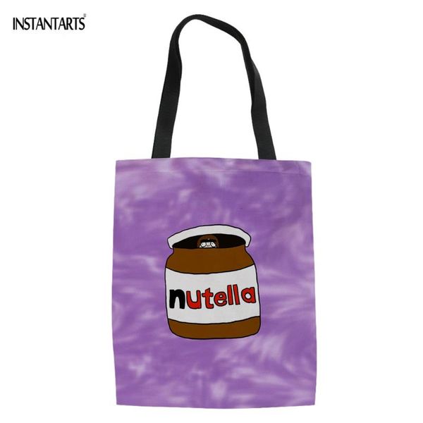 instantarts lovely 3d nutella letter bottle print women linen tote bag reusable folding eco bags multi-function travel handbags
instantarts lovely 3d nutella letter bottle print women linen tote bag reusable folding eco bags multi-function travel handbags