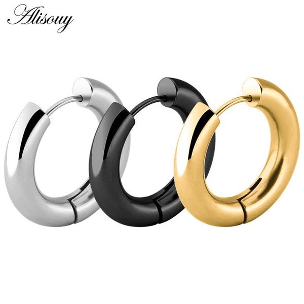 hoop & huggie alisouy black/rose gold/silver color tone stainless steel earrings round loop earring men women big size hyperbole jewelry, Golden;silver
hoop & huggie alisouy black/rose gold/silver color tone stainless steel earrings round loop earring men women big size hyperbole jewelry, Golden;silver