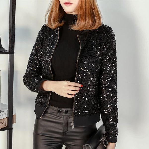 large size women sequined embroidered baseball uniform jacket m-6xl fashion womens streetwear1, Black;brown
large size women sequined embroidered baseball uniform jacket m-6xl fashion womens streetwear1, Black;brown