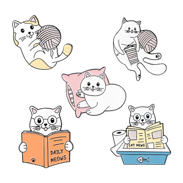 brooches pin for women white cat cartoon enamel fashion dress coat shirt demin metal brooch pins badges promotion gift wholesale, Gray
brooches pin for women white cat cartoon enamel fashion dress coat shirt demin metal brooch pins badges promotion gift wholesale, Gray