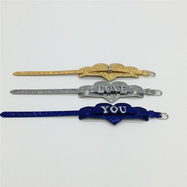 sales 8mm two levels pu leather heart paillette wristband bracelet mixed color fit 8mm slide letters /slide cha jllasp, Golden;silver
sales 8mm two levels pu leather heart paillette wristband bracelet mixed color fit 8mm slide letters /slide cha jllasp, Golden;silver