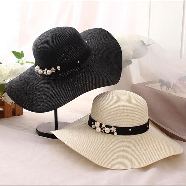 wide brim hats 2021 elegant lady hat casual big sea beach sunscreen cap foldable straw pearl flat along sun, Blue;gray
wide brim hats 2021 elegant lady hat casual big sea beach sunscreen cap foldable straw pearl flat along sun, Blue;gray