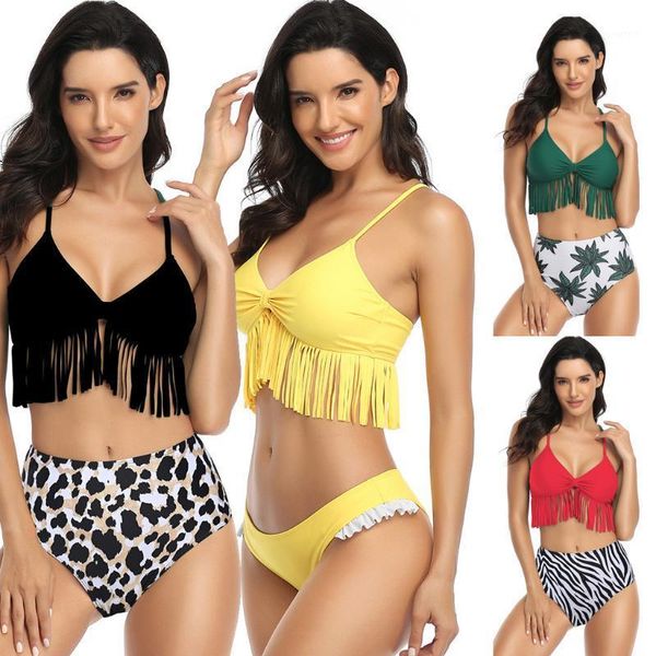 2020 fashion cute women colorful stripes swimsuit swimwear kawaii comfy tassel leopard print beachwear summer bikini set1, White;black
2020 fashion cute women colorful stripes swimsuit swimwear kawaii comfy tassel leopard print beachwear summer bikini set1, White;black