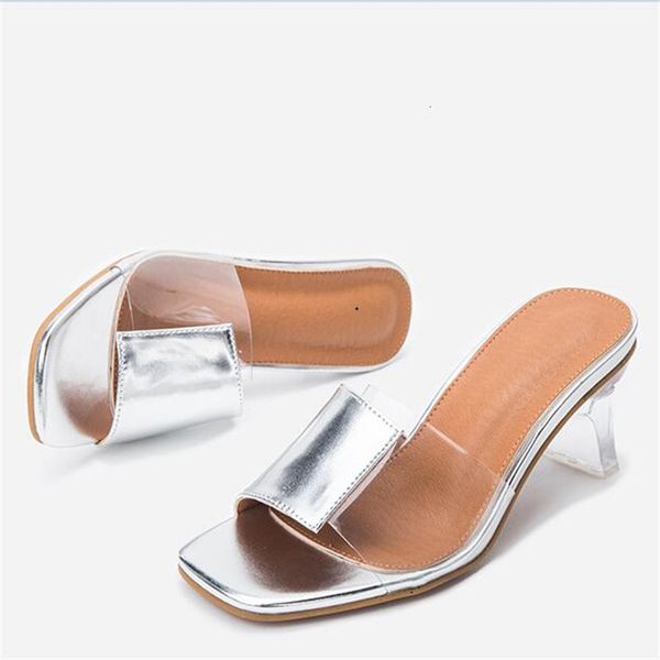 2021 of course perspex crystal women's slippers will see fashion for transparent slivers peep toe mules seven-inch square high heels 79, Black 
2021 of course perspex crystal women's slippers will see fashion for transparent slivers peep toe mules seven-inch square high heels 79, Black