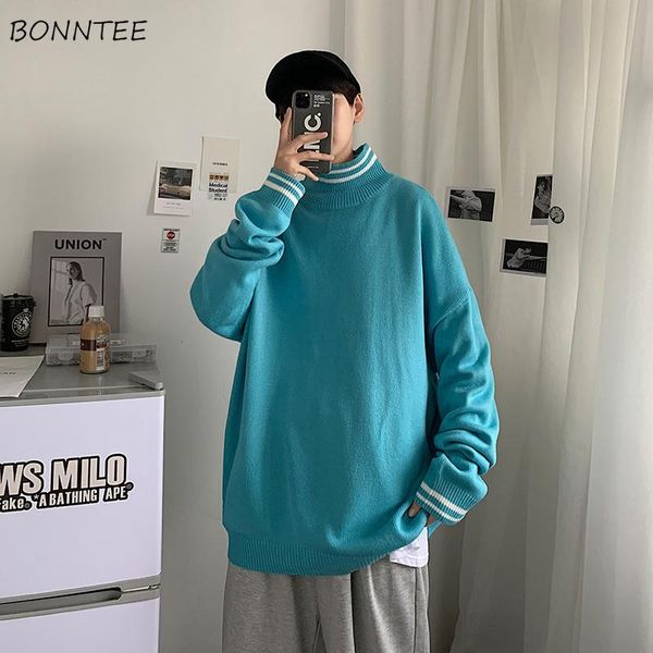 men's sweaters fall loose men pullovers sweater mock neck oversized bf trendy harajuku student preppy simple streetwear teens all-match, White;black
men's sweaters fall loose men pullovers sweater mock neck oversized bf trendy harajuku student preppy simple streetwear teens all-match, White;black
