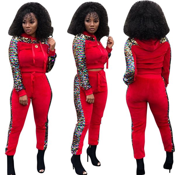 2023 womens pants causal tracksuit sequins 2 piece long sleeve hoodies leggings sports jogger sets fall winter clothing plus sze outfits bul, White
2023 womens pants causal tracksuit sequins 2 piece long sleeve hoodies leggings sports jogger sets fall winter clothing plus sze outfits bul, White