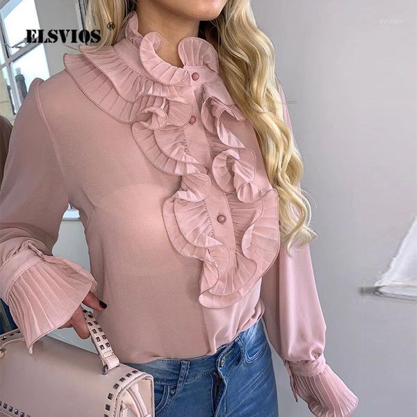 2020 spring flare long sleeve shirt plus size women ruffle neck chiffon blouse summer casual office lady button blusas 3xl1, White
2020 spring flare long sleeve shirt plus size women ruffle neck chiffon blouse summer casual office lady button blusas 3xl1, White