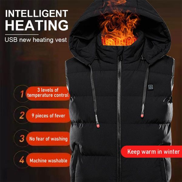 outdoor t-shirts 4 sizes usb heated electric vest thermal coat 9 heating areas body warmer for winter use black pad warm physiotherapy, Gray;blue
outdoor t-shirts 4 sizes usb heated electric vest thermal coat 9 heating areas body warmer for winter use black pad warm physiotherapy, Gray;blue