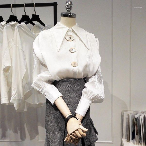 2020 spring new long sleeve chiffon shirt mercerized satin retro shirt women1, White
2020 spring new long sleeve chiffon shirt mercerized satin retro shirt women1, White