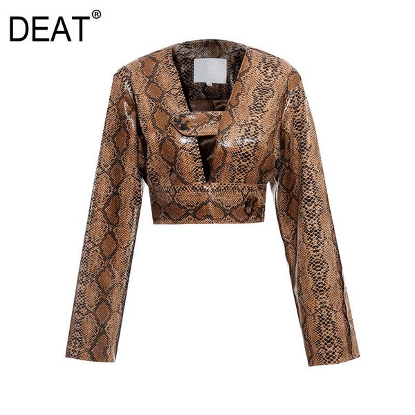 deat spring new long-sleeved fashion trend women leather pattern pu short fashion casual short leather coat qk456 201126, Black;brown
deat spring new long-sleeved fashion trend women leather pattern pu short fashion casual short leather coat qk456 201126, Black;brown