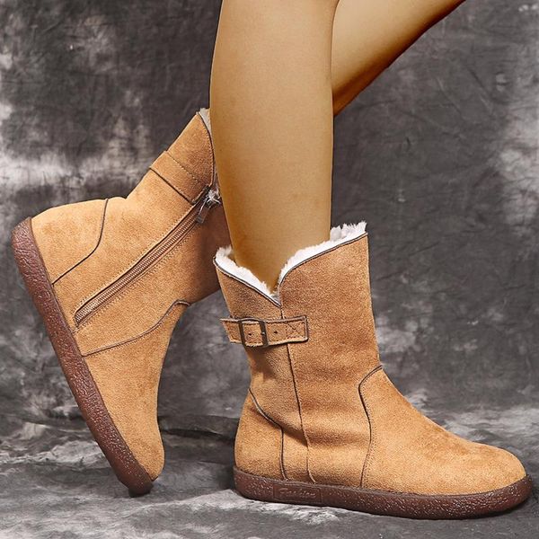 round head car stitching snow boots belt buckle side zipper winter women boots winter fashion solid color ladies thick snow boot, Black
round head car stitching snow boots belt buckle side zipper winter women boots winter fashion solid color ladies thick snow boot, Black