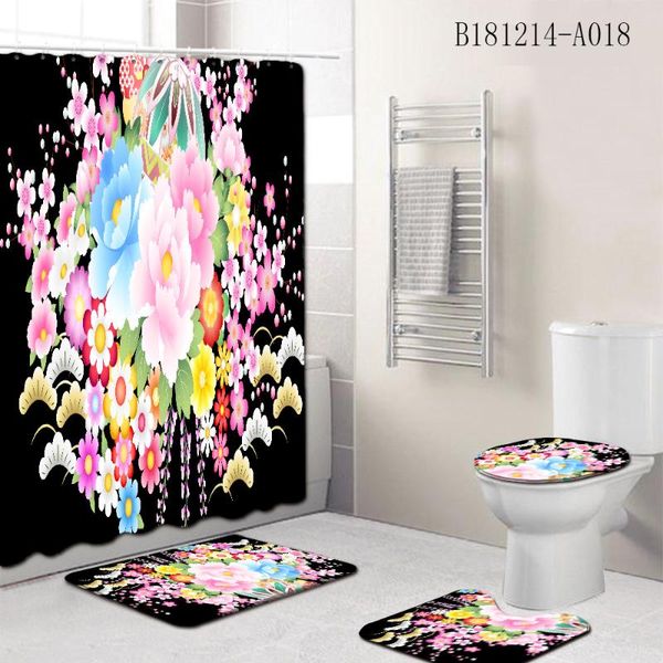 shower curtains 4pcs/set elegant flowers pattern curtain mat set non slip rugs carpet for bathroom toilet bath
shower curtains 4pcs/set elegant flowers pattern curtain mat set non slip rugs carpet for bathroom toilet bath