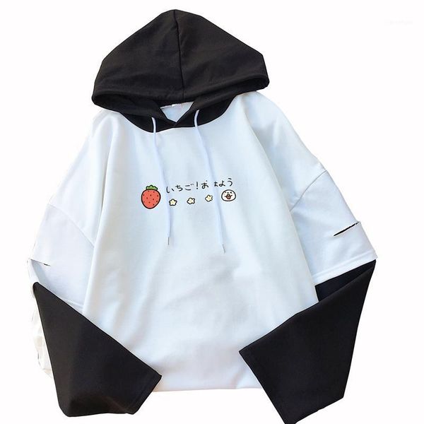 sweet women hoodies japanese style lolita false two pcs strawberry kawaii design sweatshirt autumn girl clothes cute pullovers1, Black
sweet women hoodies japanese style lolita false two pcs strawberry kawaii design sweatshirt autumn girl clothes cute pullovers1, Black