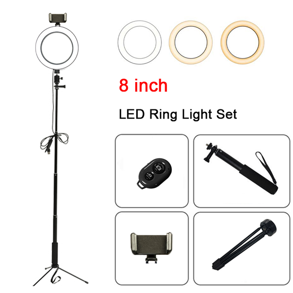 flash heads 8" led ring light with stand selfie stick usb pographic lamp desktripod for youtube live makeup
flash heads 8" led ring light with stand selfie stick usb pographic lamp desktripod for youtube live makeup