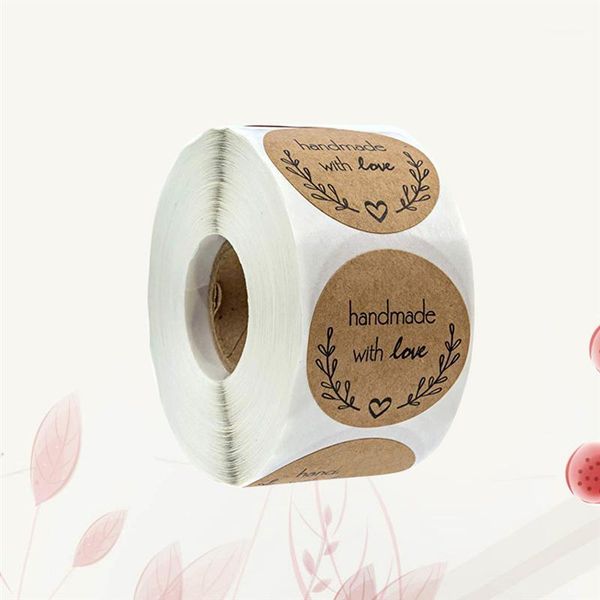 500 sheets/sticker for candy bag gift box packing bag wedding thanks stickers roll round labels handmade kraft paper packaging1
500 sheets/sticker for candy bag gift box packing bag wedding thanks stickers roll round labels handmade kraft paper packaging1