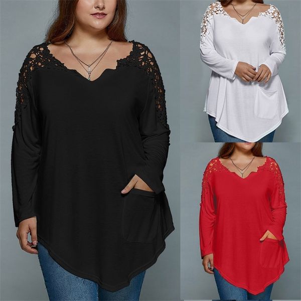womail fashion women s blouses shirt plus size fashion summer lady lace pullover women's shirts casual female 6xl-7xl y200622, White
womail fashion women s blouses shirt plus size fashion summer lady lace pullover women's shirts casual female 6xl-7xl y200622, White