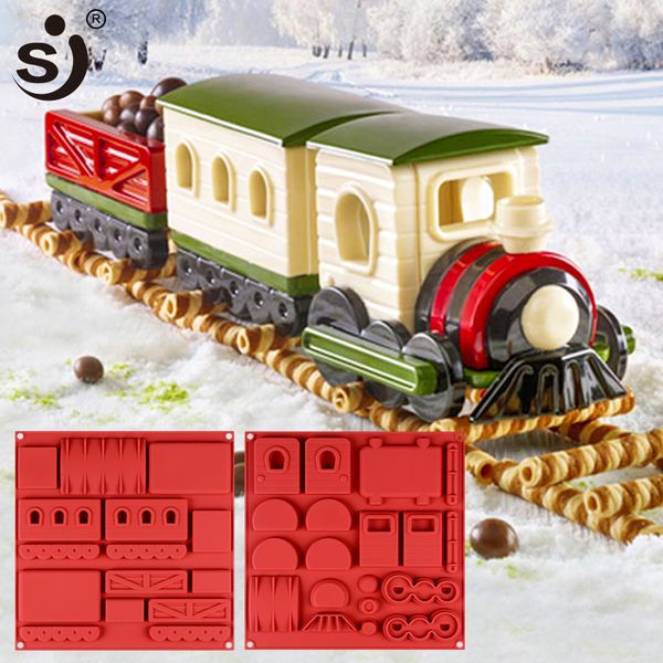 sj christmas mould gingerbread train decoration silicone baking molds fda approved mousse craft cake bakeware tray 2019 q1106
sj christmas mould gingerbread train decoration silicone baking molds fda approved mousse craft cake bakeware tray 2019 q1106