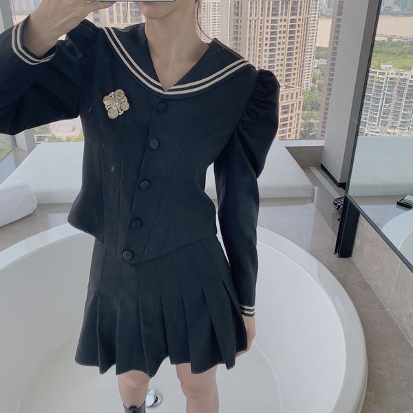jjg93 two piece pleated collar women's court pleated skirt girl'sstyle navy skirt suit eykrk early autumn for, Gray
jjg93 two piece pleated collar women's court pleated skirt girl'sstyle navy skirt suit eykrk early autumn for, Gray