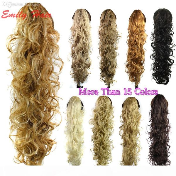 wholesale-26" 210g claw hair tail ponytail hair extension wavy curly style tress curly synthetic hairpieces chignon tail pieces, Black
wholesale-26" 210g claw hair tail ponytail hair extension wavy curly style tress curly synthetic hairpieces chignon tail pieces, Black