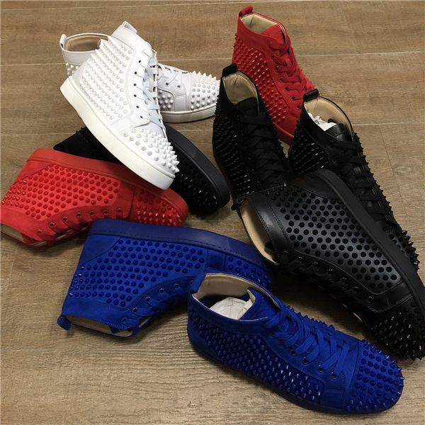 2020 bottoms men women shoes studded spikes loafers sneakers suede leather flats mens trainers casual shoes jogging walking with box, Black
2020 bottoms men women shoes studded spikes loafers sneakers suede leather flats mens trainers casual shoes jogging walking with box, Black