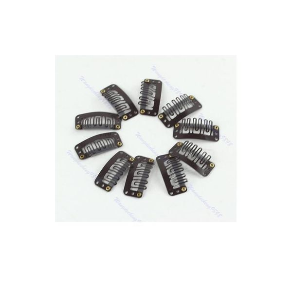 10 pcs 32mm u shape snap metal hair clips for hair extensions weft clip-on wig beige/brown/bla wmtxwz, Silver
10 pcs 32mm u shape snap metal hair clips for hair extensions weft clip-on wig beige/brown/bla wmtxwz, Silver