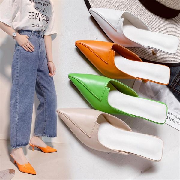 slippers 2021 summer fashion women pointed toe slides female 6cm thin heel mules outdoor flip flops beige white green orange, Black
slippers 2021 summer fashion women pointed toe slides female 6cm thin heel mules outdoor flip flops beige white green orange, Black