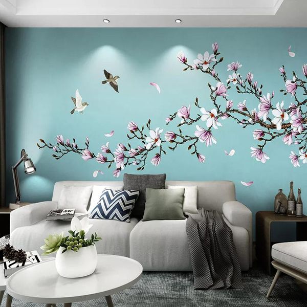chinese style mural wallpaper 3d magnolia flowers birds p wall paper living room study self-adhesive waterproof wall sticker
chinese style mural wallpaper 3d magnolia flowers birds p wall paper living room study self-adhesive waterproof wall sticker
