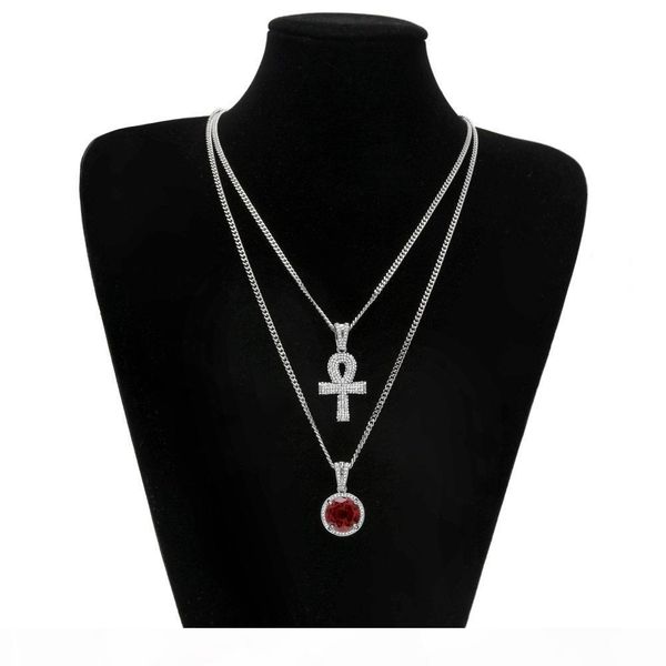 men hip hop jewelry set lced out rhinestone round red gem crystal with egyptian ankh key of life pendant necklace set, Silver
men hip hop jewelry set lced out rhinestone round red gem crystal with egyptian ankh key of life pendant necklace set, Silver