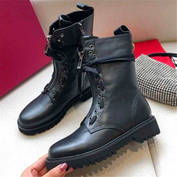 boots splice short front zipper motorcycle metal decoration lace-up leather non-slip women shoes, Black
boots splice short front zipper motorcycle metal decoration lace-up leather non-slip women shoes, Black