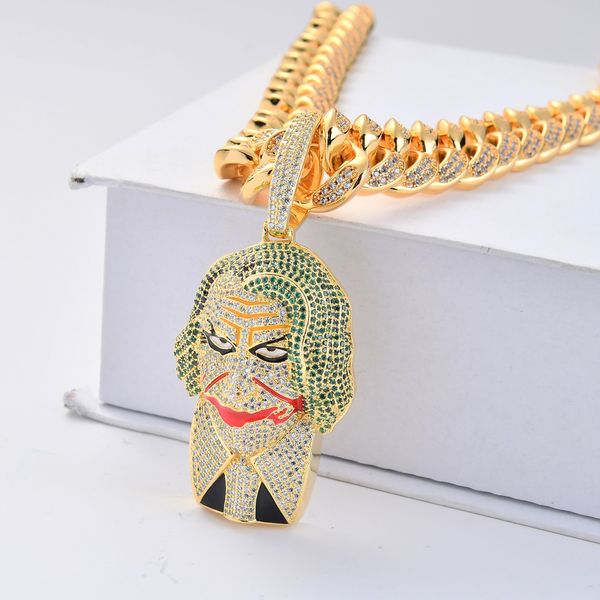 chains designer necklace mens hip hop jewelry pandora style charms gold cuban link luxury diamond clown pendant bling rapper dj, Silver
chains designer necklace mens hip hop jewelry pandora style charms gold cuban link luxury diamond clown pendant bling rapper dj, Silver