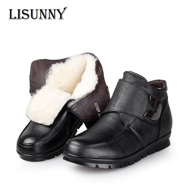 boots lisunny women snow thick plush wool warm winter ankle flat shoes genuine leather waterproof big size 35-41, Black
boots lisunny women snow thick plush wool warm winter ankle flat shoes genuine leather waterproof big size 35-41, Black