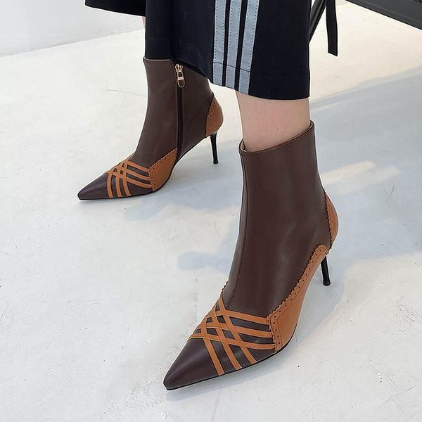 ankle boots women's shoes cow leather new winter mixed colors pointed toe keep warm party women ankle boots, Black
ankle boots women's shoes cow leather new winter mixed colors pointed toe keep warm party women ankle boots, Black