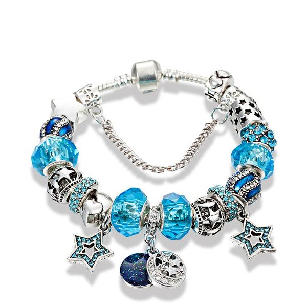 annapaer fashion new star charm bracelets & bangles for women blue crystal beads fit original bracelet diy jewelry gift b17043, Golden;silver
annapaer fashion new star charm bracelets & bangles for women blue crystal beads fit original bracelet diy jewelry gift b17043, Golden;silver