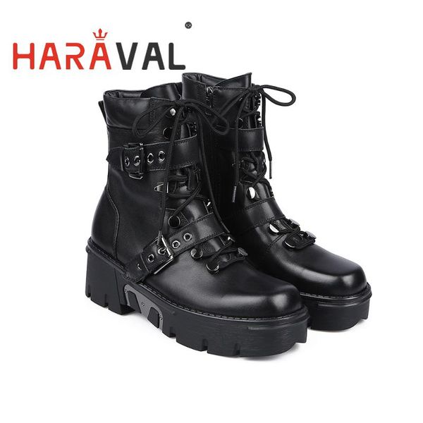 haraval ankle boots punk style black waterproof platform genuine leather cross-tied autumn winter boots thick bottom e20l
haraval ankle boots punk style black waterproof platform genuine leather cross-tied autumn winter boots thick bottom e20l