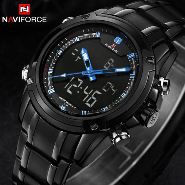 naviforce men sport watches men's quartz led analog clock full steel man wrist watch relogio masculino, Slivery;brown
naviforce men sport watches men's quartz led analog clock full steel man wrist watch relogio masculino, Slivery;brown