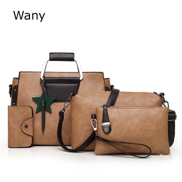 new fashion women handbags 4 pcs/set shoulder bag ladies composite bag rivet tassel handbags tote 
new fashion women handbags 4 pcs/set shoulder bag ladies composite bag rivet tassel handbags tote