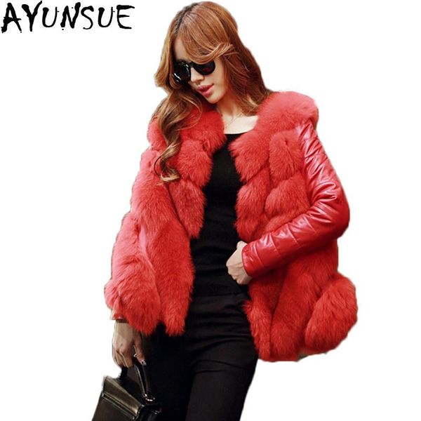 ayunsue new 2020 winter elegant faux fur coat women fluffy warm pu patchwork leather cloack jacket female outwear lx927, Black
ayunsue new 2020 winter elegant faux fur coat women fluffy warm pu patchwork leather cloack jacket female outwear lx927, Black