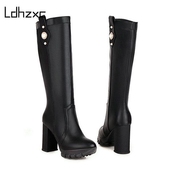 ldhzxc brand women boots 10.5cm high heel knee high boots black leather round toe autumn winter long black
ldhzxc brand women boots 10.5cm high heel knee high boots black leather round toe autumn winter long black