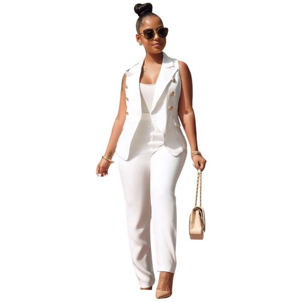 women's two piece pants white officet wo suits fashion women single breasted sleeveless vest blazer coat and long pencil sets
women's two piece pants white officet wo suits fashion women single breasted sleeveless vest blazer coat and long pencil sets