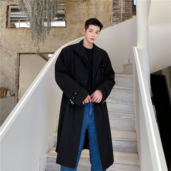 men's trench coats men double collar loose trenchcoat male women vintage fashion long jacket khaki black outerwear, Tan;black
men's trench coats men double collar loose trenchcoat male women vintage fashion long jacket khaki black outerwear, Tan;black