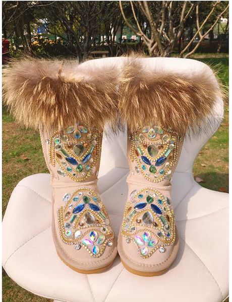 2020 artesanal original heavy industry rhinestone totem strass uma pele raposa couro tamanho grande botas neve sapatos algodo mtsd, Black
2020 artesanal original heavy industry rhinestone totem strass uma pele raposa couro tamanho grande botas neve sapatos algodo mtsd, Black