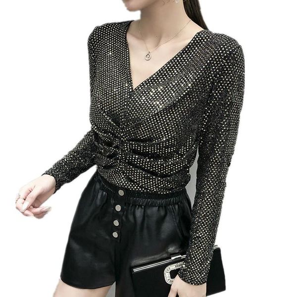 women's t-shirt bright women t-shirts sequins clothes female long sleeve tees p3 209, White
women's t-shirt bright women t-shirts sequins clothes female long sleeve tees p3 209, White