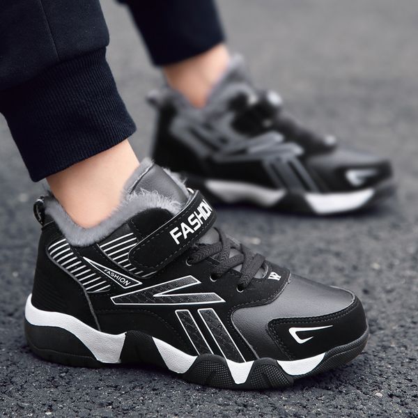 for winter boys children kids causal sneakers girls shoes plush lining leather anti-slippery fashion running, Black
for winter boys children kids causal sneakers girls shoes plush lining leather anti-slippery fashion running, Black