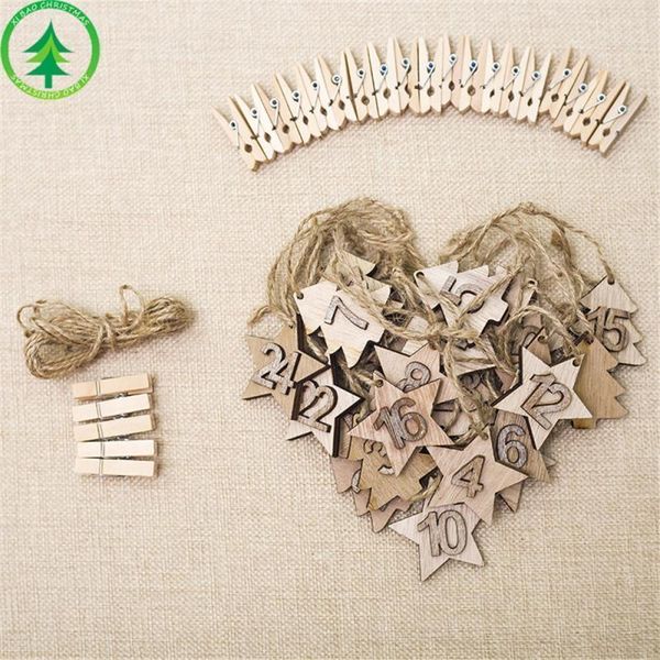 1-24 24pcs wooden diy pendant wood advent calendar christmas decoration for home
1-24 24pcs wooden diy pendant wood advent calendar christmas decoration for home